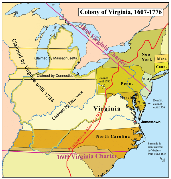 Virginia Colony map.