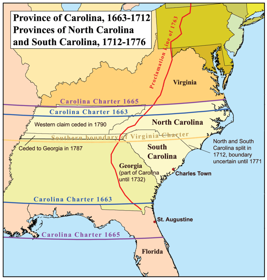 North Carolina map.