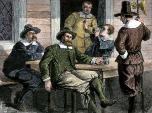 Puritans in New England.